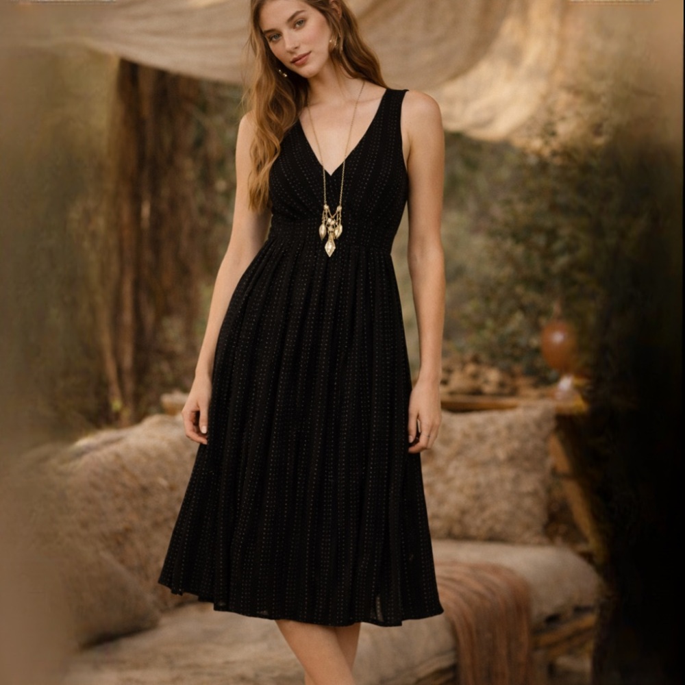Madewell Broadway & Broome Dusklight Velvet Silk Blend Midi Dress Size 2